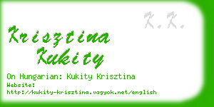 krisztina kukity business card